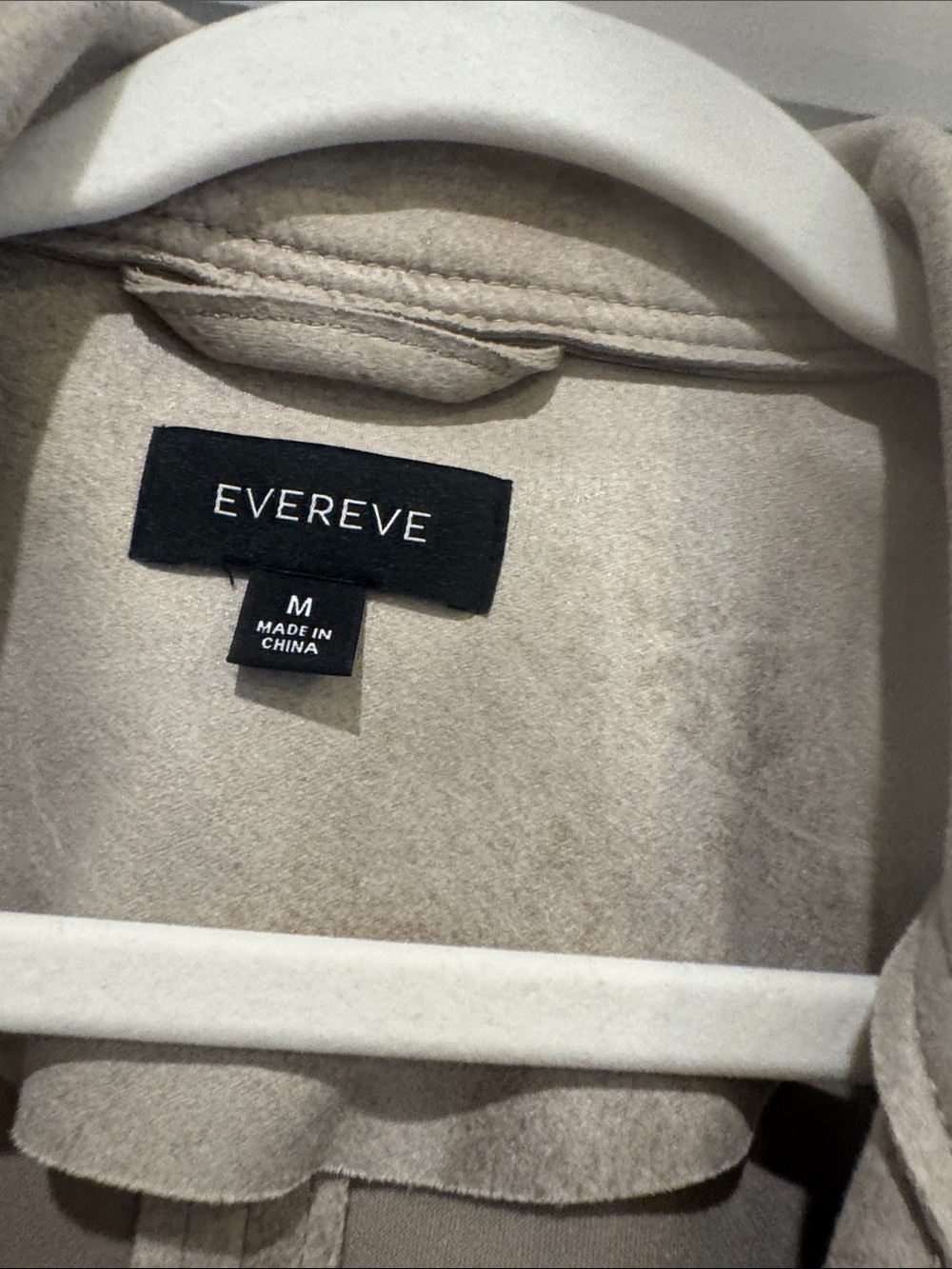 Evereve Taupe Faux Suede Moto Jacket - Picture 2 of 4